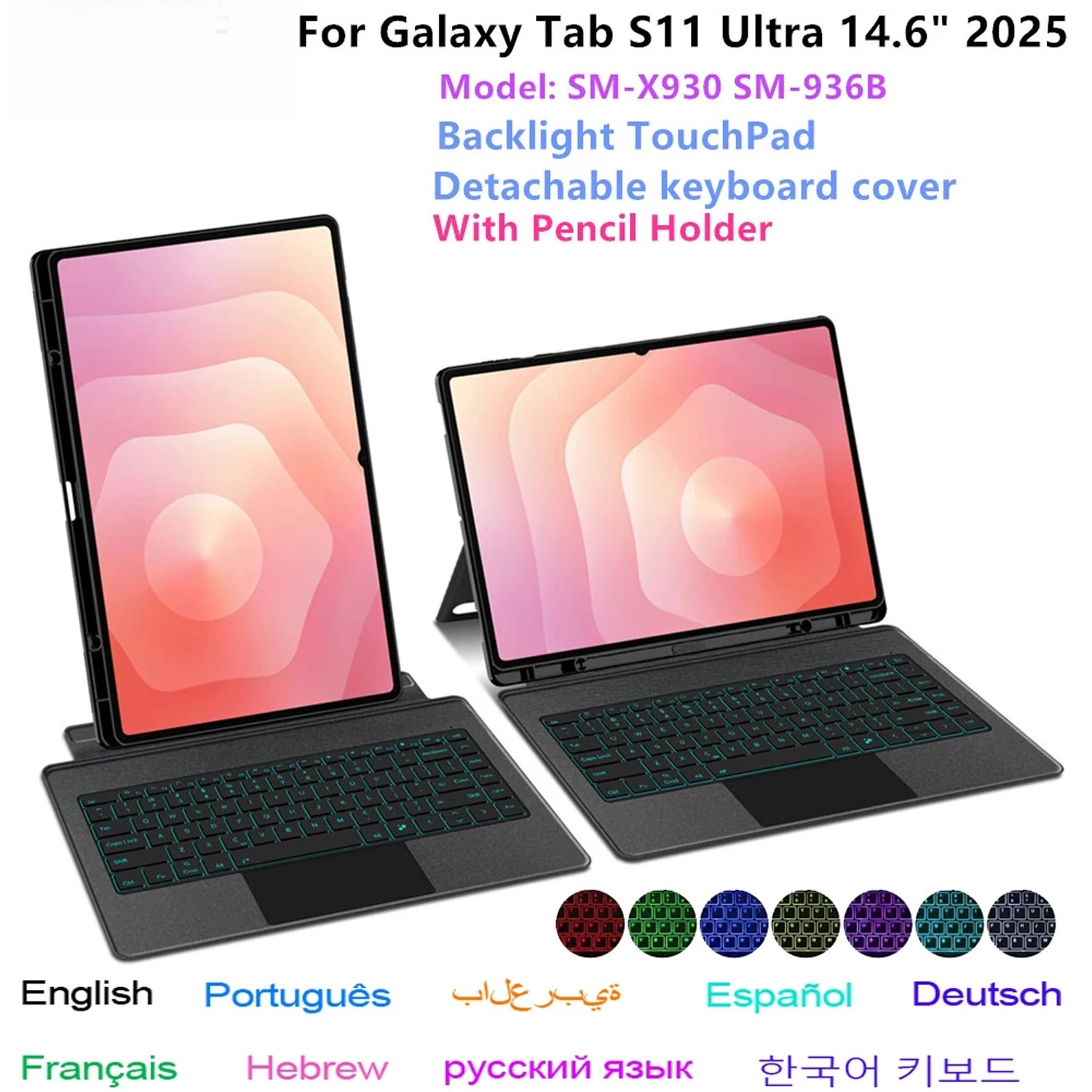 Samsung Tablet Keyboard Accessories - Backlight Magic Keyboard For Samsung Galaxy