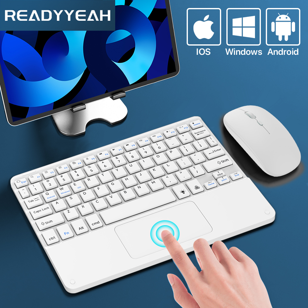 Best Tablet Accessories - Touchpad Wireless Keyboard and Mouse Bluetooth