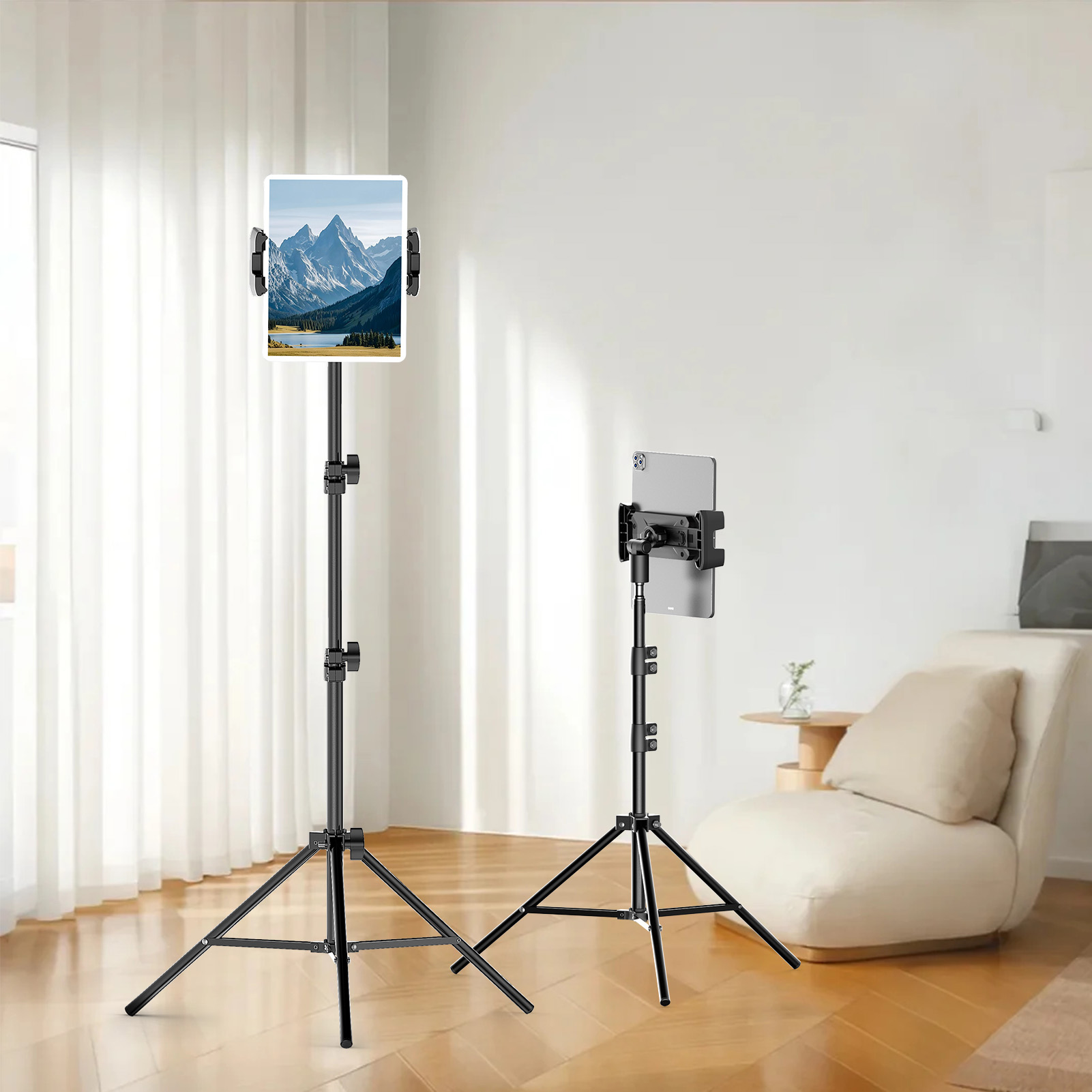 Best Tablet Accessories - Floor Tripod Tablet Stand Height Adjustable