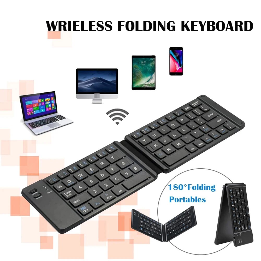 Folding Bluetooth Keyboard For - Tablet Accessories Keyboard reseña y precio