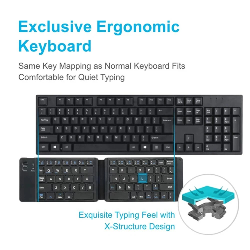 Folding Bluetooth Keyboard For - Tablet Accessories Keyboard reseña y precio