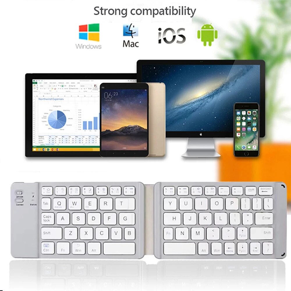 Folding Bluetooth Keyboard For - Tablet Accessories Keyboard reseña y precio