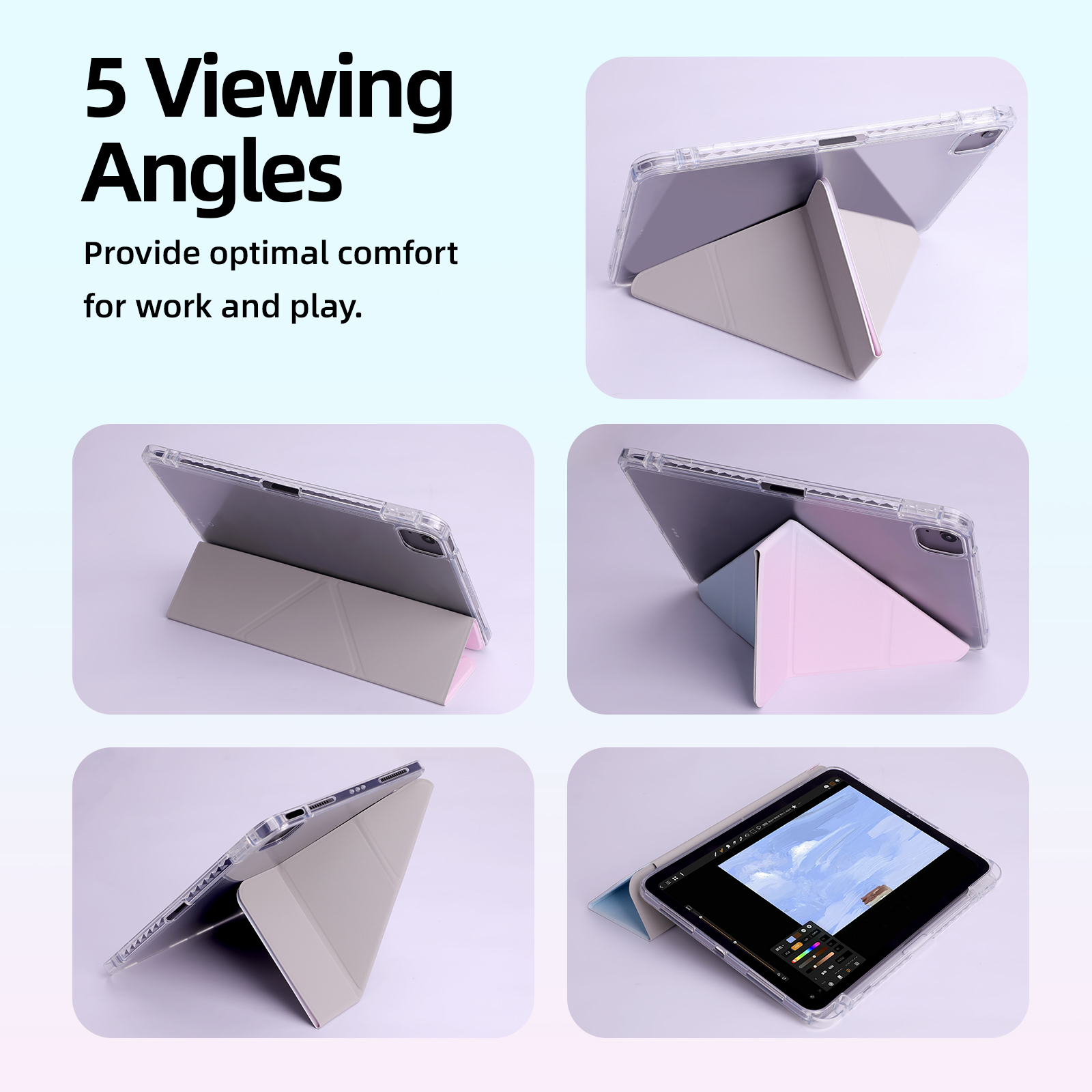 Y-shaped folding TPU iPad case - Tablet Accessories Choice Store reseña y precio