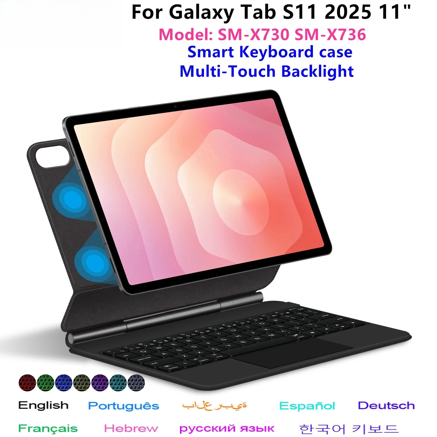 TouchPadMagic Keyboard Case Fo - Samsung Tablet Keyboard Accessories reseña y precio