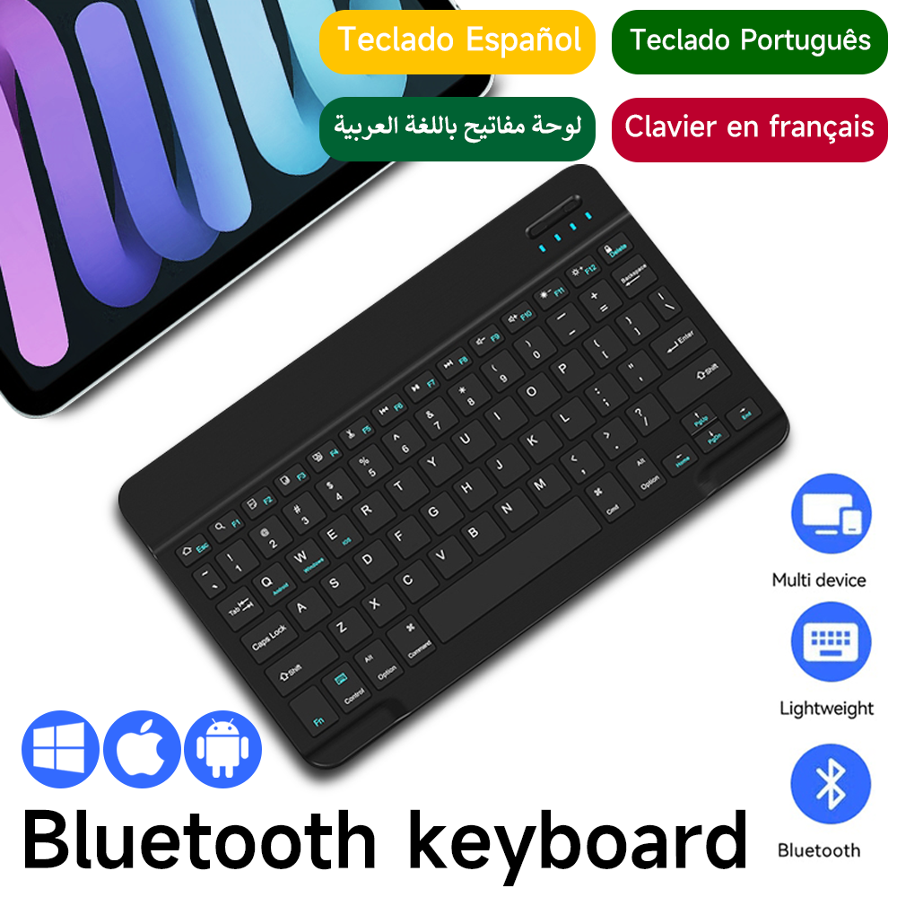 Bluetooth Keyboard for IOS And - Samsung Tablet Keyboard Accessories reseña y precio