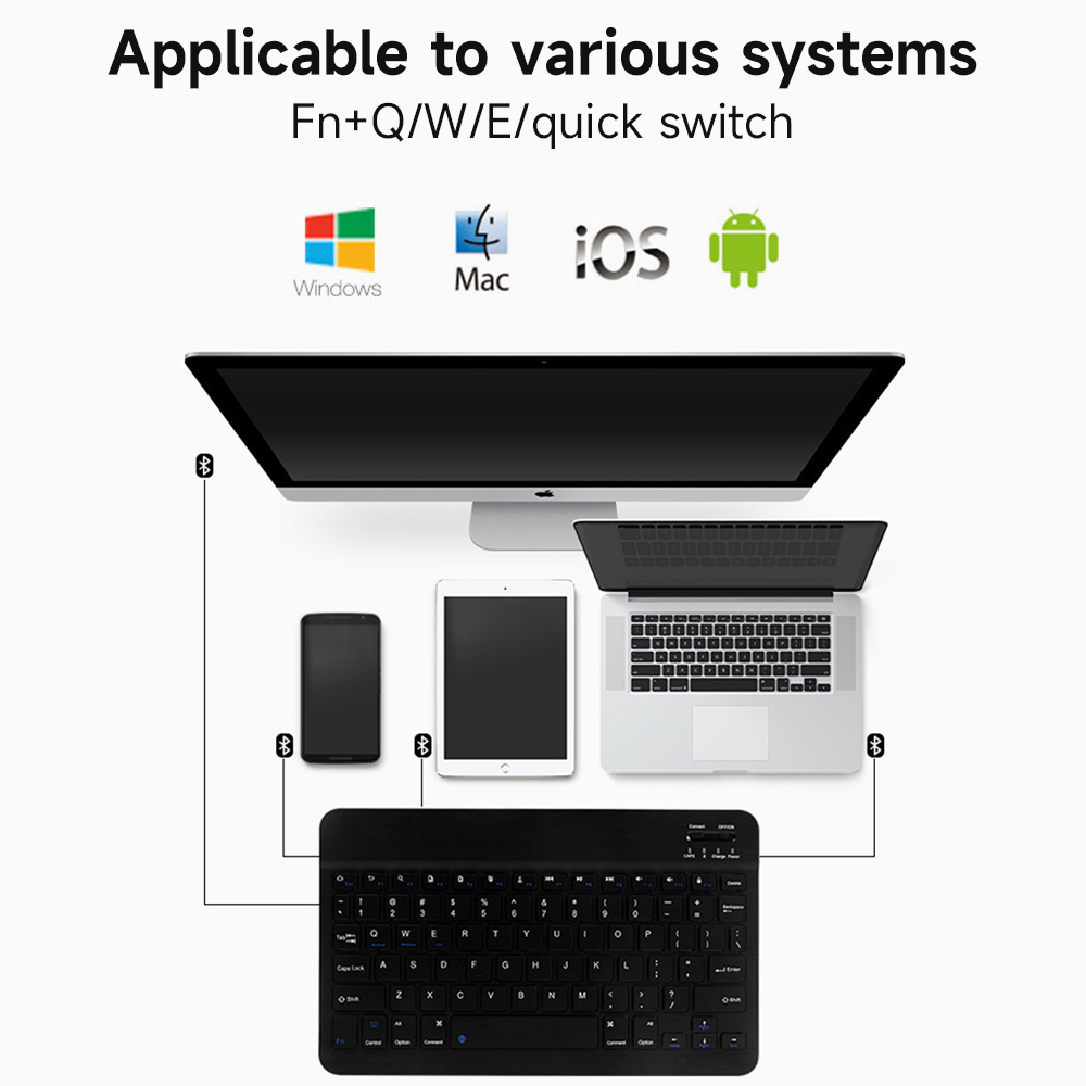 Bluetooth Keyboard for IOS And - Samsung Tablet Keyboard Accessories reseña y precio