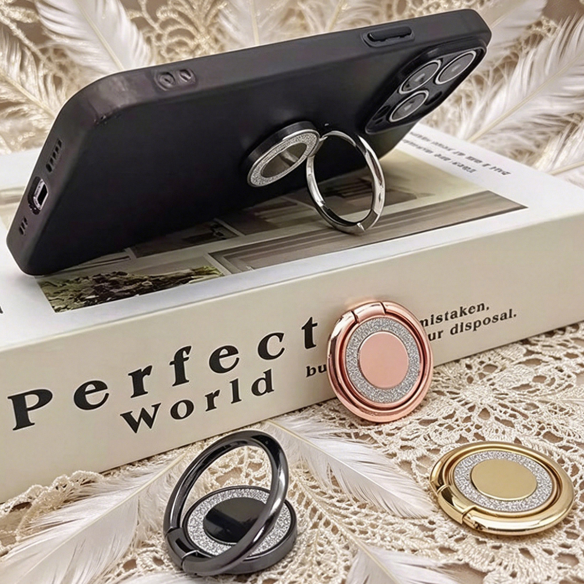 Universal Glitter Phone Ring H - Useful Tablet Accessories reseña y precio