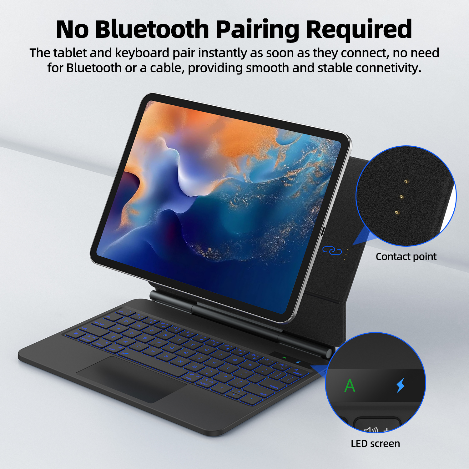 Smart Pogo Pin Keyboard case f - Tablet Accessories Choice Store reseña y precio