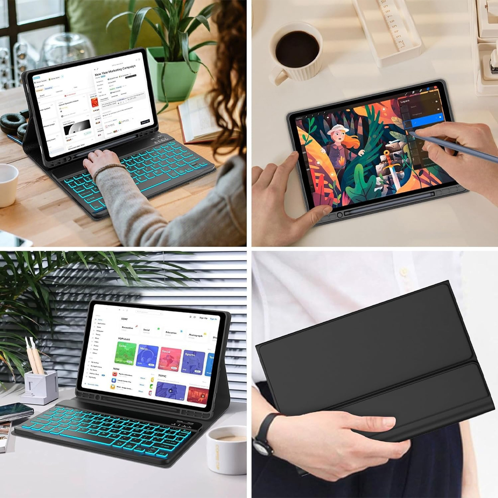 Case for Samsung Galaxy Tab A7 - Samsung Tablet Keyboard Accessories reseña y precio