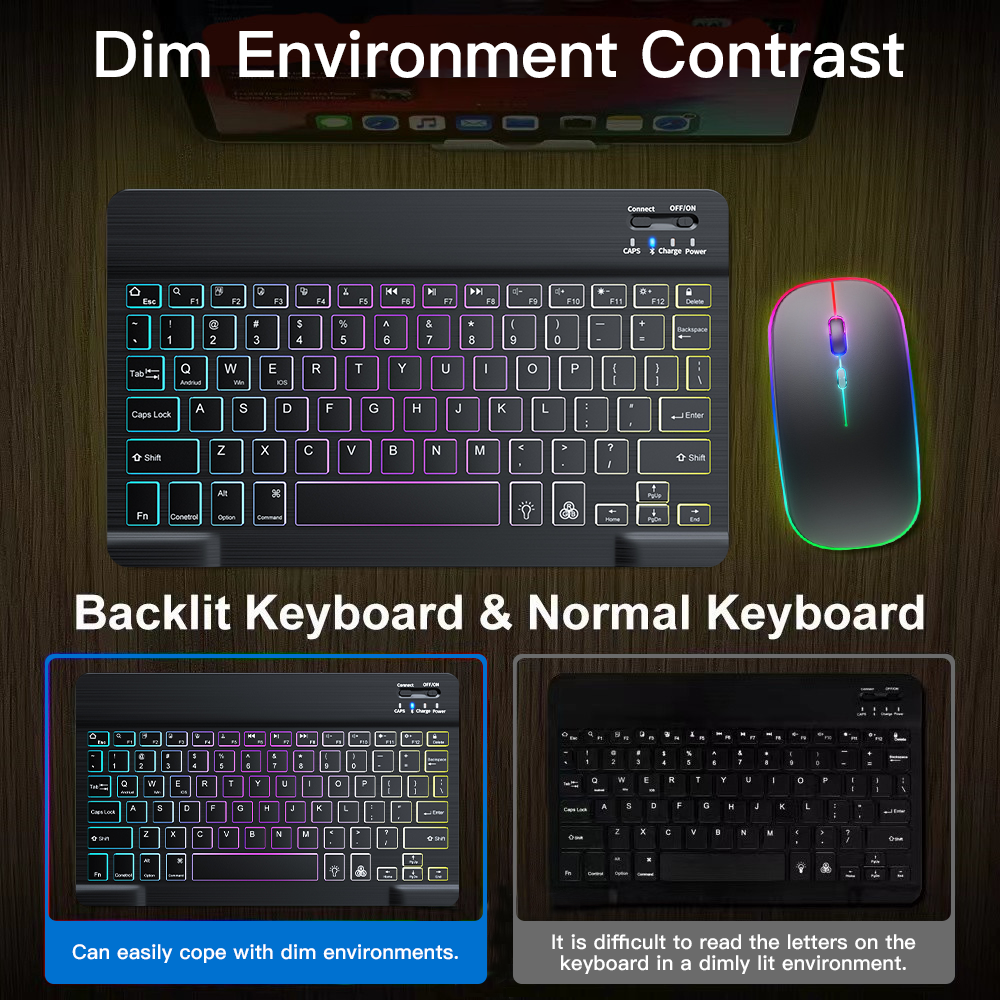 Backlit Backlight Bluetooth Ke - Best Tablet Accessories reseña y precio