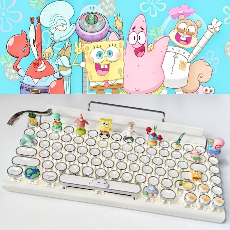 Retro SpongeBo Mechanical Keyb - Tablet Accessories Keyboard reseña y precio