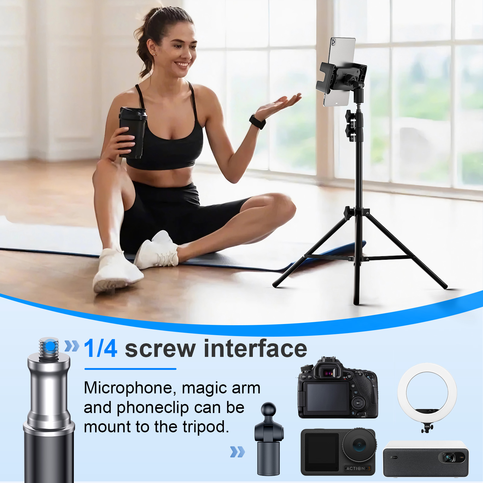 Floor Tripod Tablet Stand Heig - Best Tablet Accessories reseña y precio