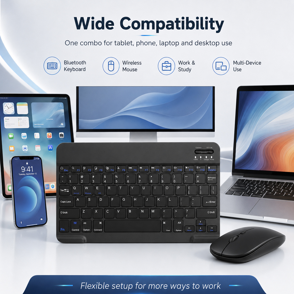 Bluetooth Wireless Keyboard Fo - Tablet Accessories Keyboard reseña y precio
