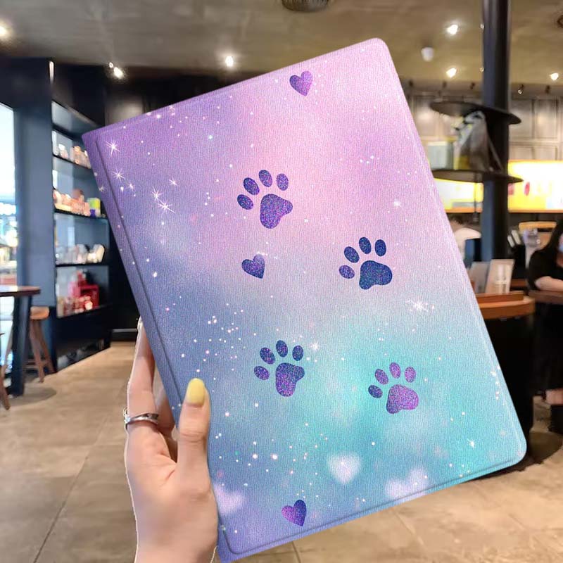 Cartoon Glitter Paw Prints Sof - Lenovo Tablet Plus Accessories reseña y precio
