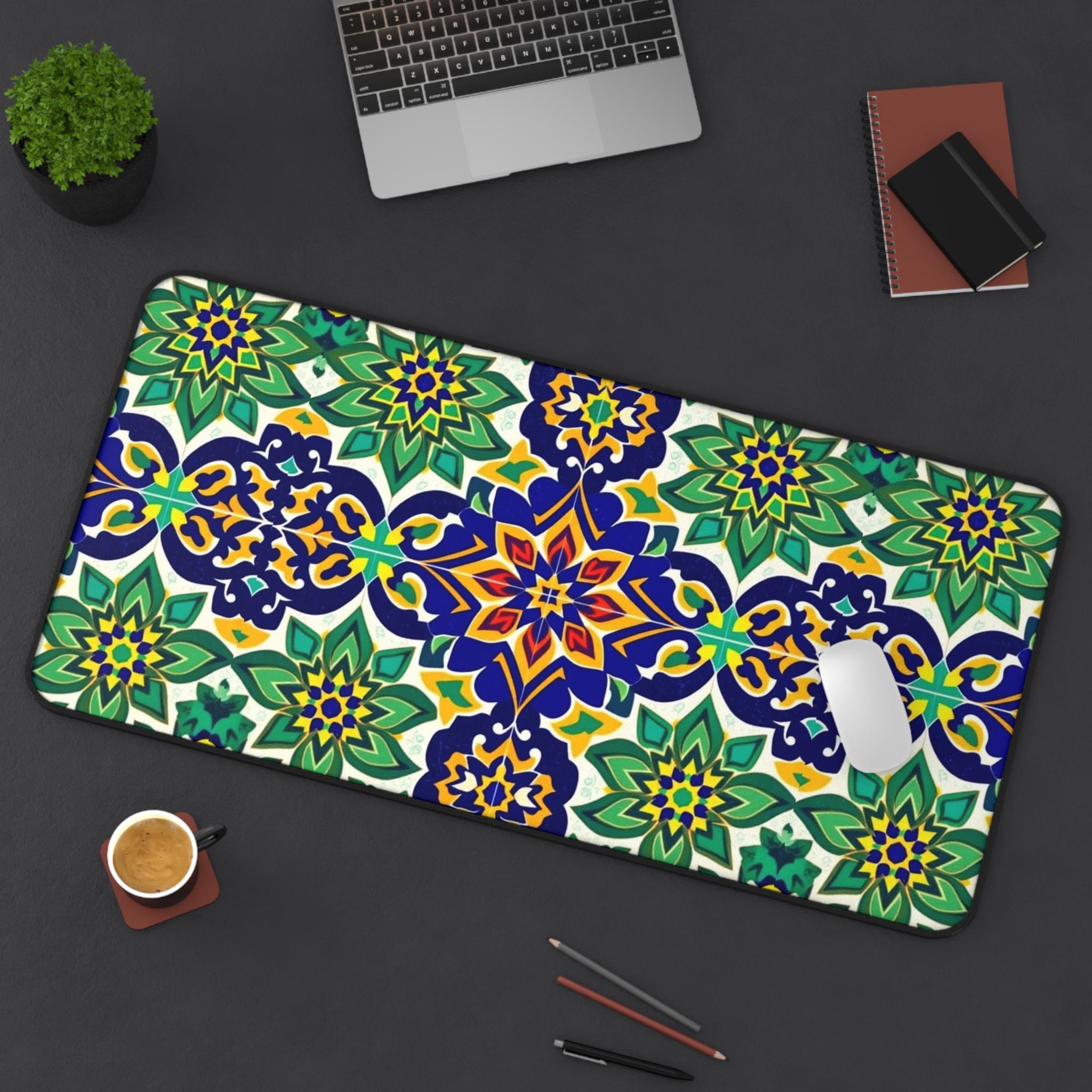 Colorful Floral Table Mat, Sty - Office Table Accessories Unique reseña y precio